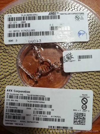 AVX钽电容TAJB106M016RNJ信联回收